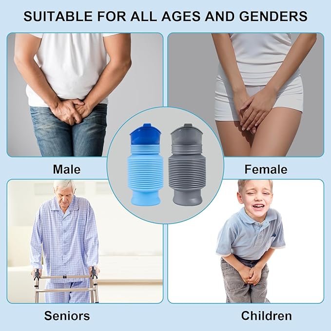 Pee Bottles for Men, Portable Urinal for Men, Collapsible Urine Bottle 750ML - Image 6