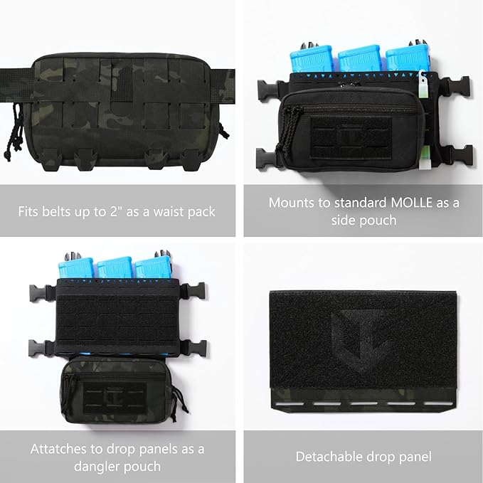 Tactical Admin Pouch Laser Cut MOLLE EDC Tool Organizer - Image 5