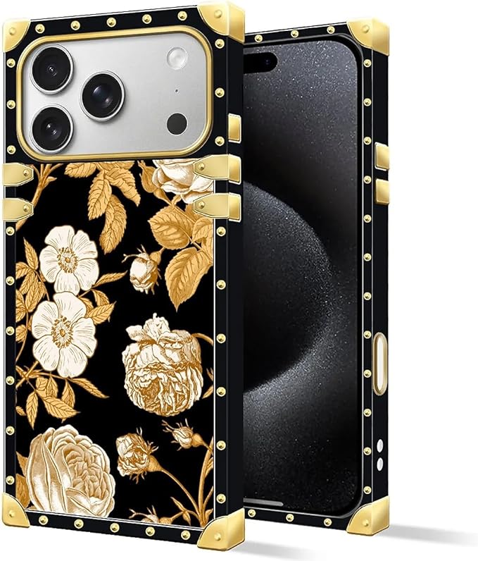 for iPhone 17 Pro Max Case Luxury Golden Decoration - Image 2