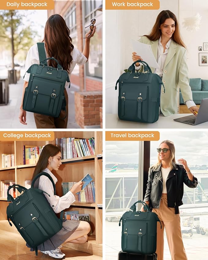 LOVEVOOK Laptop Backpack for Women Work Travel Backpack Purse, Nurse Bags - Image 9