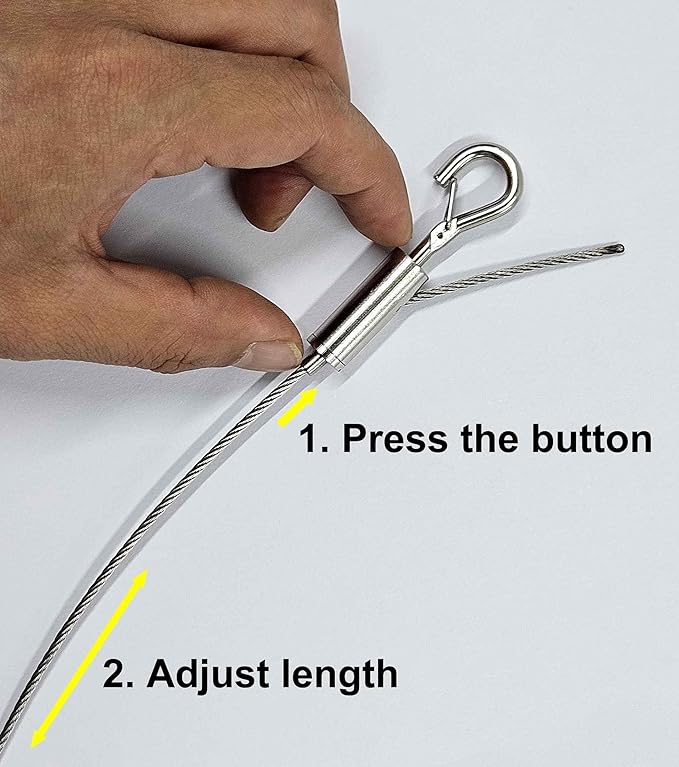 2 Sets Adjustable Hanging Wire Kit, Stainless Steel Multipurpose Suspension - Image 5