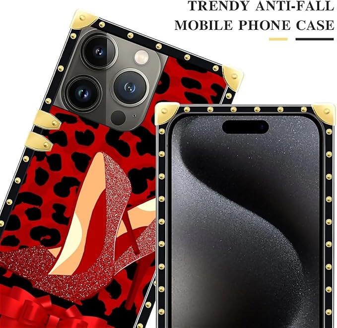Compatible with iPhone 16 Pro Max Case, Elegant High Heels Luxury Golden - Image 4