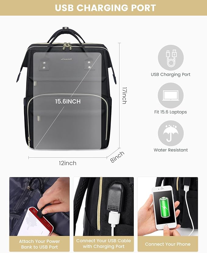 LOVEVOOK Laptop Backpack for Women, Travel - Image 6