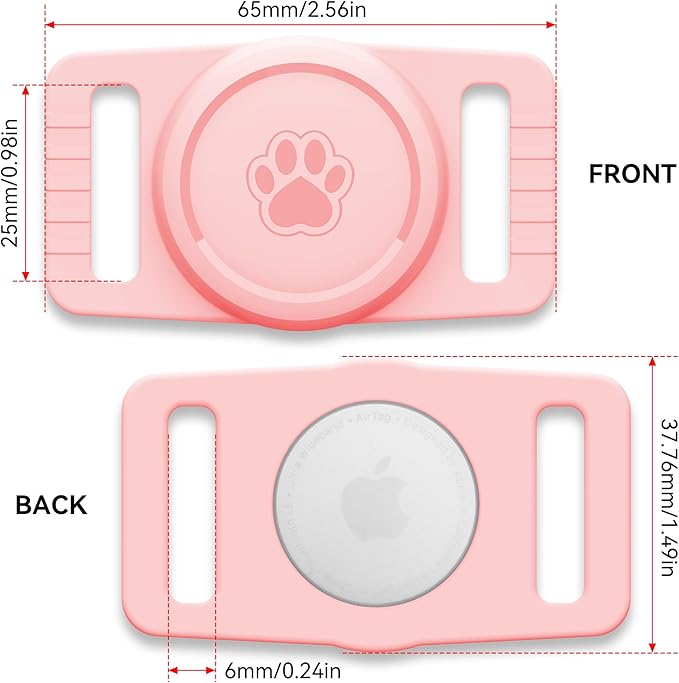 GOCII for Airtag Dog Collar Holder 2 Pack, Waterproof Dog Collar Holder for - Image 3