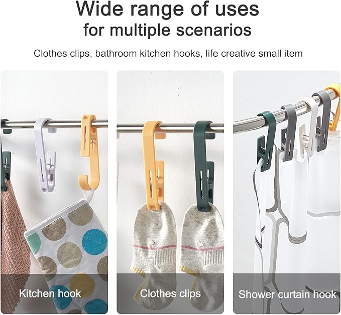 Large Laundry Hook Clothes pins 12pcs Sock Clip Laundry Clips - Image 6