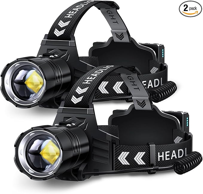 FINICO Rechargeable LED Headlamp 99000 High Lumens, 95 Hours Long Lasting Head by FINICOLighting
