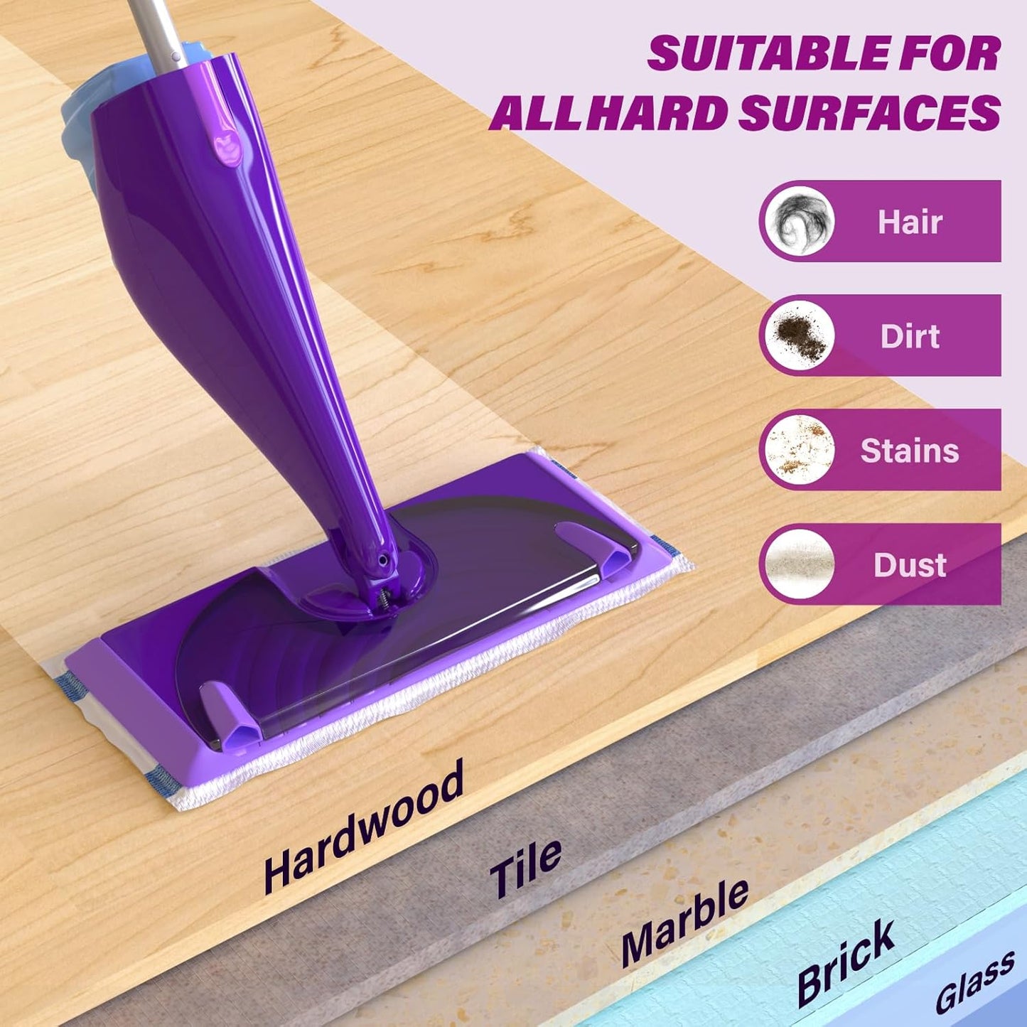 Wetjet Pads Refills, 32 Count Disposable Mop Pad Refills for Swiffer Wet Jet Mops, Thickness, Absorbent for Household Cleaning & Suit All Multi-Surface