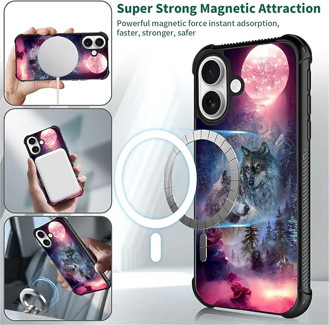 for iPhone 17 Case, for MagSafe Graphic Design for Girl Boy Soft Silicone Hard - Image 5