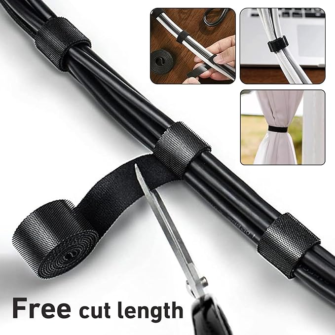 164ft x 1/2 inch Reusable Fastening Cable Ties, Hitotsu Hook and Loop Roll - Image 4