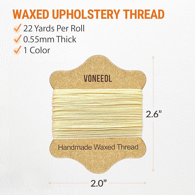 Upholstery Repair Kit: Waxed Sewing Thread & Heavy Duty Needles - Image 3