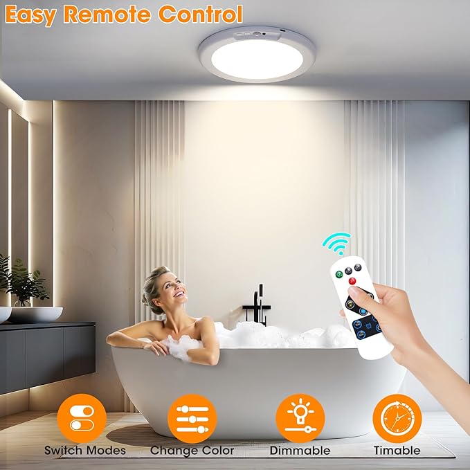 Gotopceed 2 Pack Rechargeable Motion Sensor Ceiling Light - Image 5