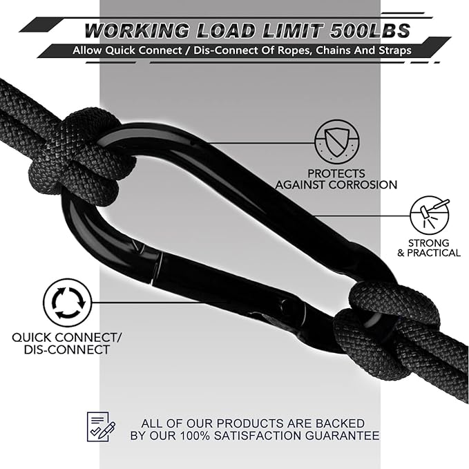 AUTMATCH Carabiner Clips, 4 Pack - Image 5