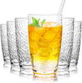 6 Pcs Plastic Drinking Tumblers Set of 18 oz, Acrylic Drinking Glasses by Zioffiel