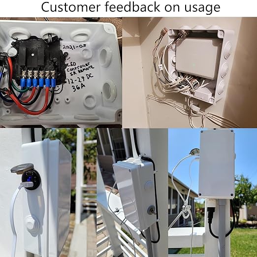 Electrical Box, ABS Plastic Project Box Power Cord Enclosure Black 5.9 x 4.3 x - Image 7