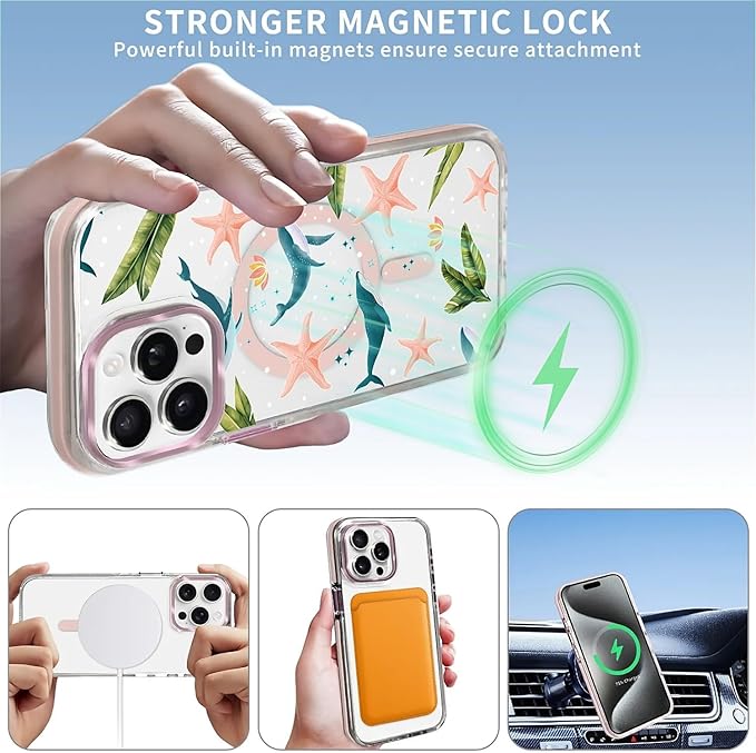 Case for iPhone 13 Pro, Sealife Whale Ocean Wildlife Clear Phone Case - Image 3