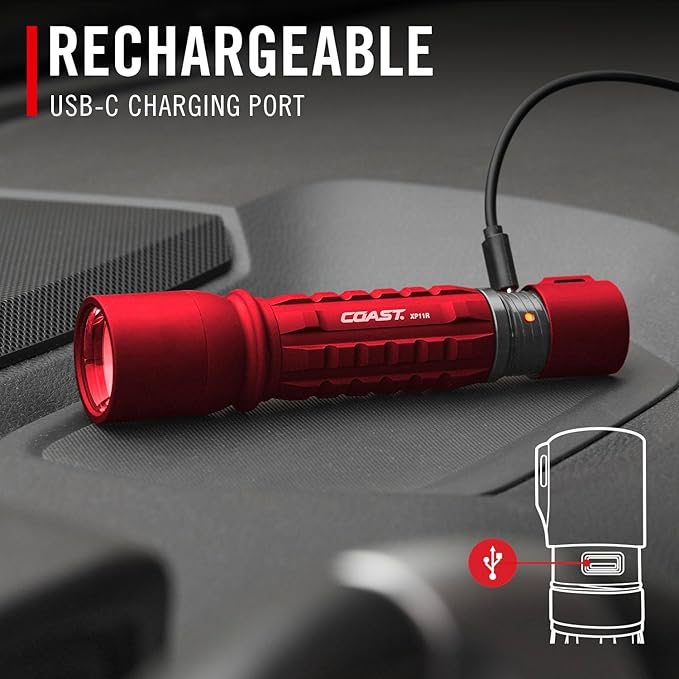 Coast XP11R 2600 Lumen USB-C Rechargeable LED Flashlight - Image 11