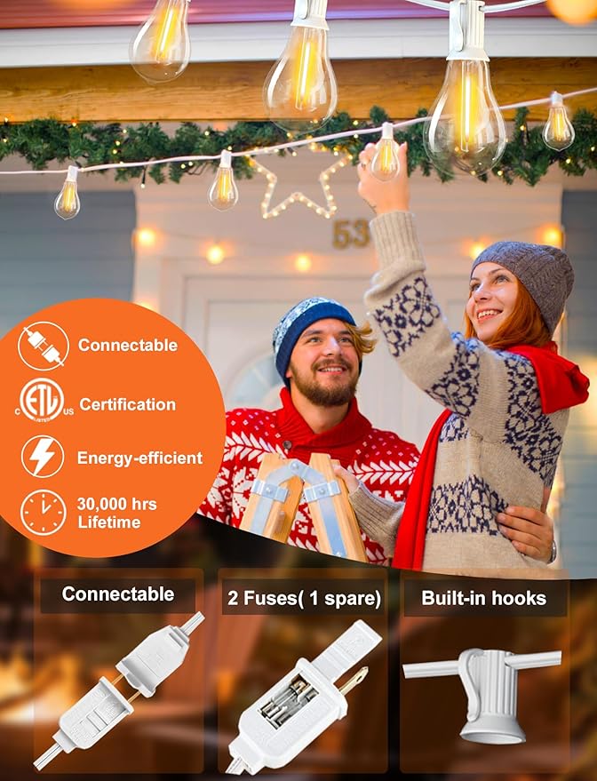 DAMAING Outdoor String Lights 300FT Waterproof Patio Lights - Image 4