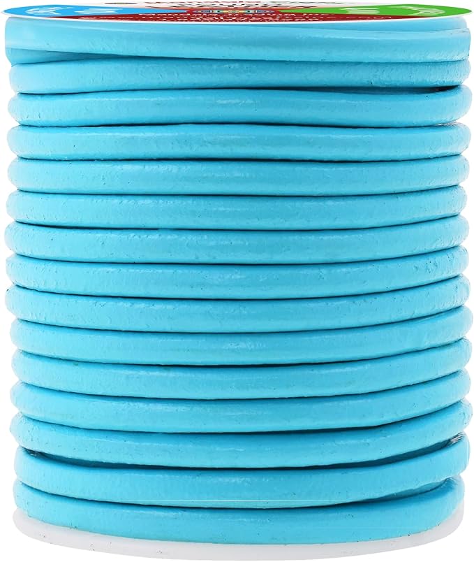 Mandala Crafts Round Genuine Turquoise Leather Cord - Image 2