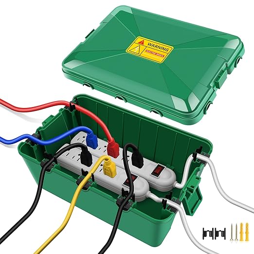 NineLeaf IP54 Waterproof Electrical Box, Outdoor Weatherproof Plug Cover by NineLeaf