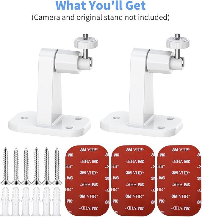 2 Pack Ring Camera Mount: 360 Degree Adjustable Wall Mount - Image 6