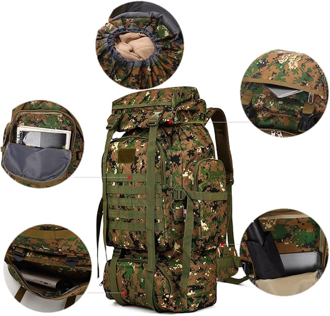 Hiking Backpack for Men 70L/100L Camping Backpack Military Rucksack Molle 3 - Image 7