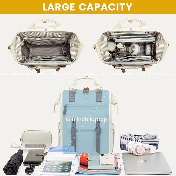 LOVEVOOK Laptop Backpack for Women Work Travel Commuter Backpack Business - Image 3
