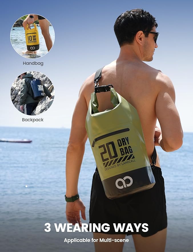 Lamicall Dry Bag Waterproof Backpack - 5L/10L/20L/30L/40L Large Water Proof Bag - Image 5