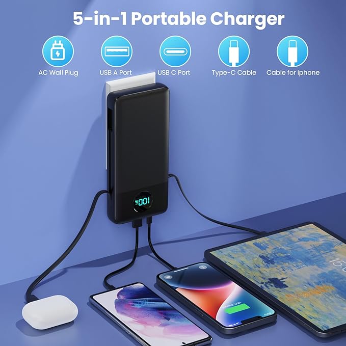 Portable Charger 33800mAh USB C Power Bank - Image 3