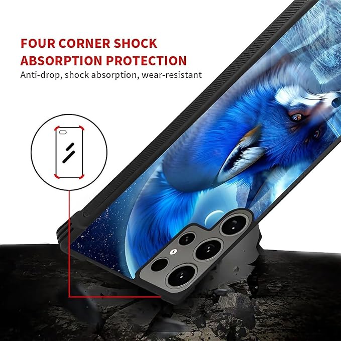 for Samsung Galaxy S24 Ultra Case, Snowy Mountain Fox Lake Pattern Graphic - Image 6