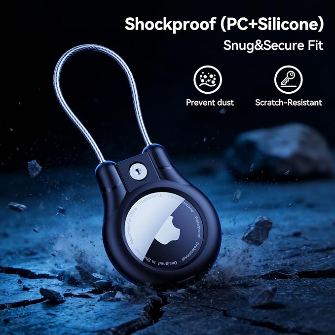 IPX8 Waterproof for AirTag Keychain Holder, Compatible - Image 2