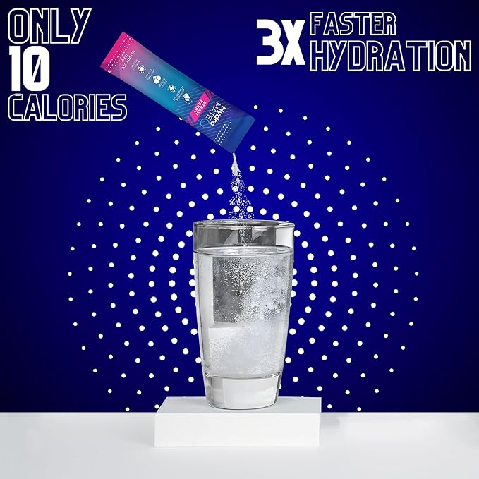 HydroMATE Electrolytes Powder Drink Mix Packets Hydration Accelerator Low Sugar - Image 5