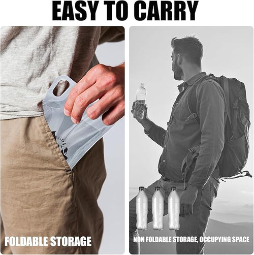 2-Pack 1L Hiking Collapsible Water Bottles - Image 2