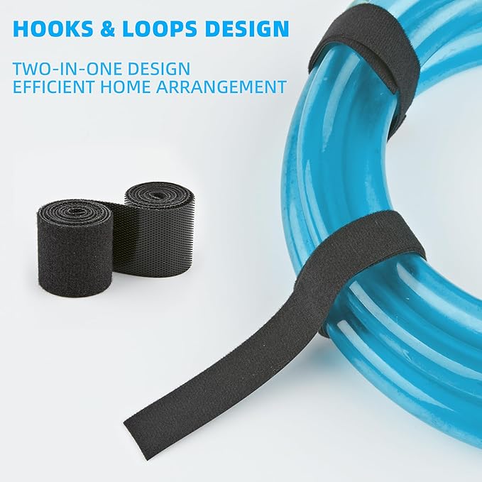 40FT x 3/4 inch Hook and Loop Roll, Reusable Fastening Cable Ties, Office and - Image 4