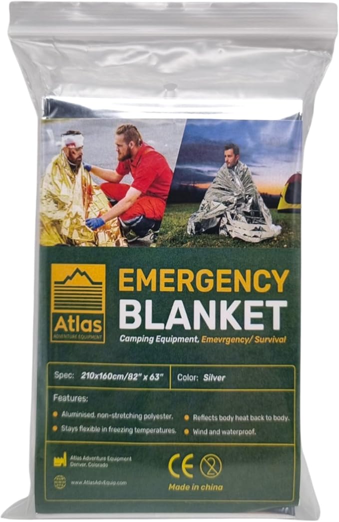 Emergency Survival Blanket, Mylar Thermal Blanket, Gigantic Space Blanket 82" x - Image 8