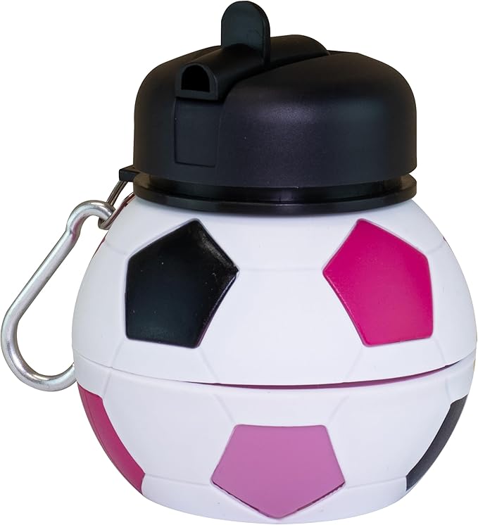 Maccabi Art Clip-On Collapsible BPA-Free Silicone Soccer Ball Water Bottle - Image 2