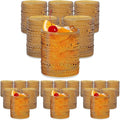 Kate Aspen Beaded Amber Drinking Glasses Set of 6-10 oz Vintage Glassware by KateAspen