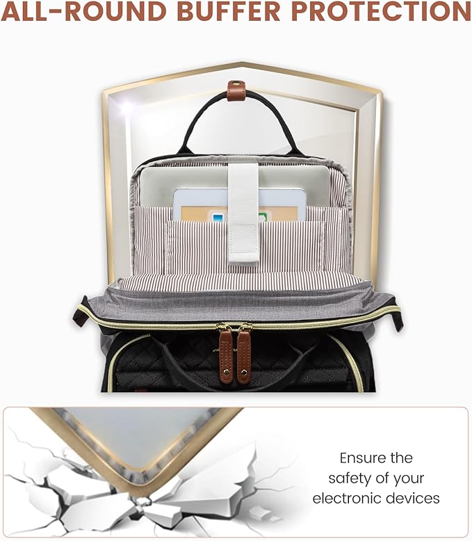 LOVEVOOK Laptop Backpack for Women, 17.3'' Waterproof Nurse Bag Teacher Work - Image 6