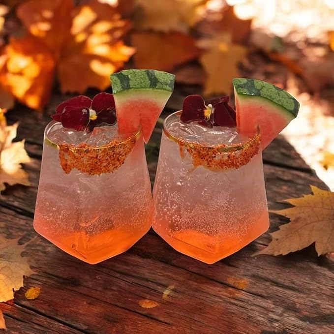 Oojami 40 count Diamond 12 Ounce Gold Rim Cups Unbreakable Stemless Plastic - Image 8