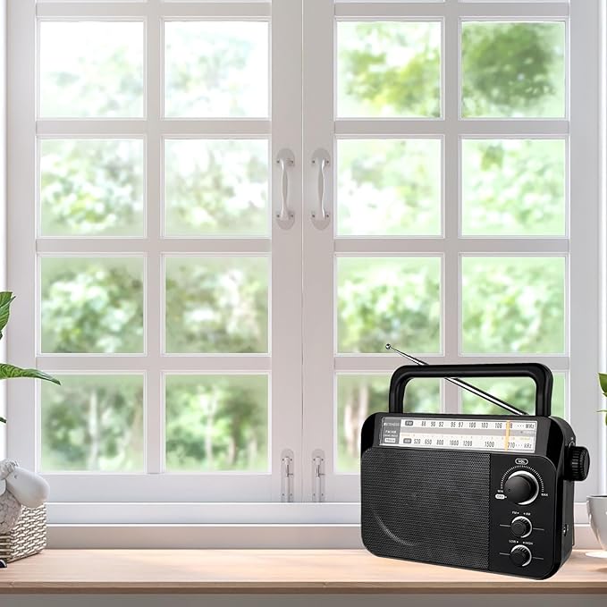 Retekess TR604 AM FM Radio, Portable Radio Plug in Wall, D Battery Operated - Image 7