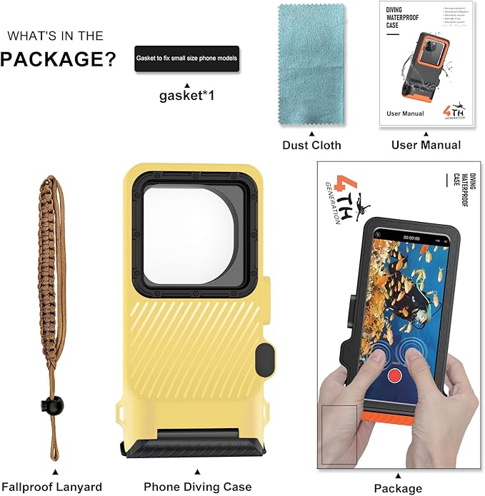 Waterproof Phone Case for Snorkeling & Diving, IP68 Waterproof Hard Case for - Image 6