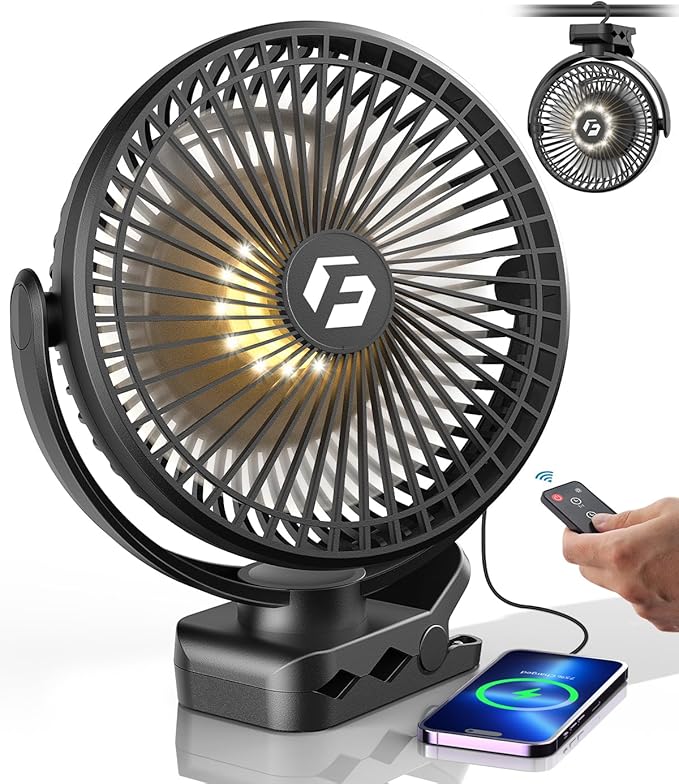 40000mAh Clip on Fan for Golf Cart by KorbotBestCoolingForYou
