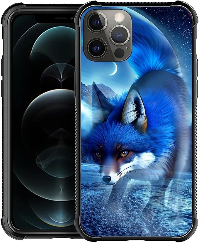 for iPhone 11 Pro Max Case, Snowy Mountain Fox Lake Pattern Graphic Design Girl by FKBRCL4U