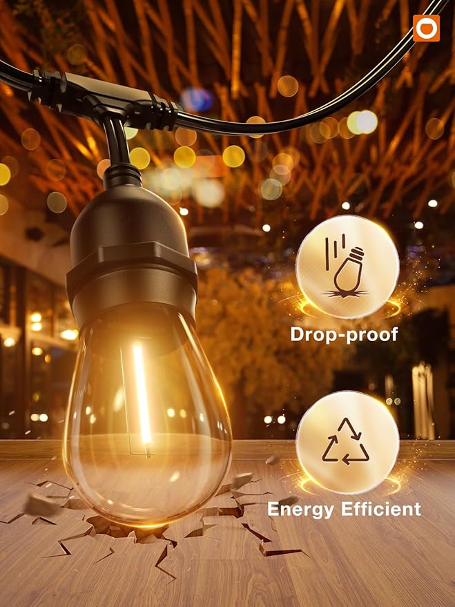 addlon LED Outdoor String Lights 24FT - Image 2