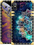 Compatible with iPhone Xs Max Case, Starry Sky Colourful Mandala Luxury Golden by Unknown