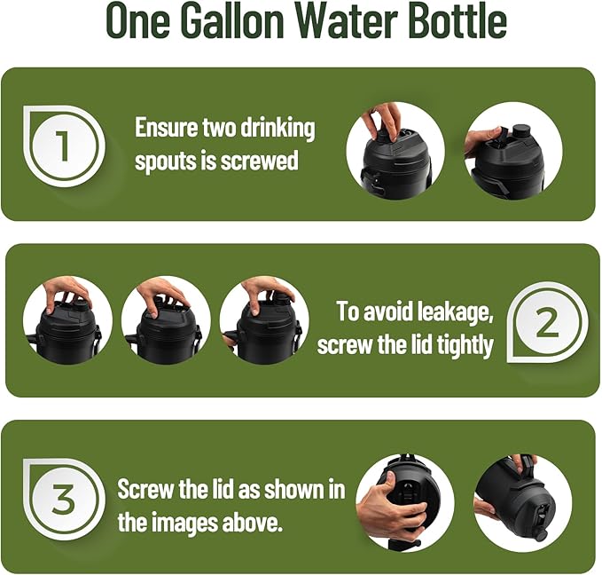 Hydraful Gallon Water Bottle, 128 oz Large Insulated Stainless Steel Sports - Image 9