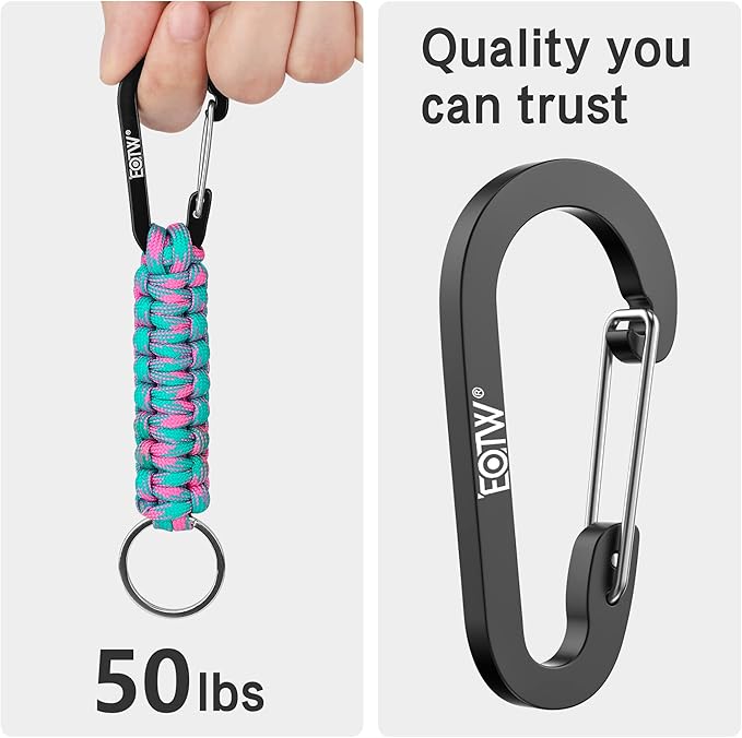 EOTW Paracord Keychain for Men Women Paracord Carabiner Backpack Keychain - Image 5