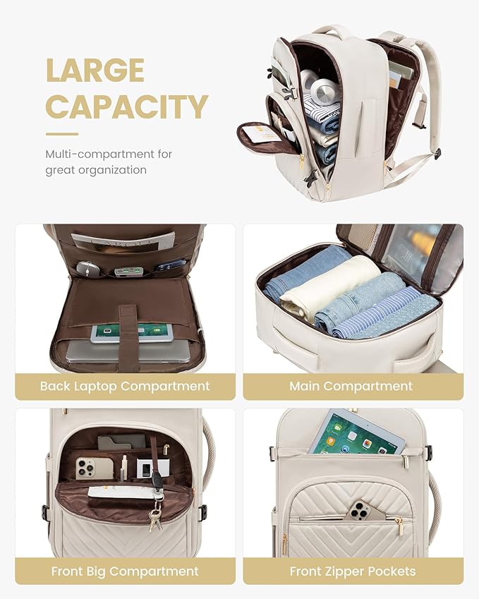 LOVEVOOK Large Travel Backpack for Women, 50L Carry on Backpack for Airplanes - Image 3