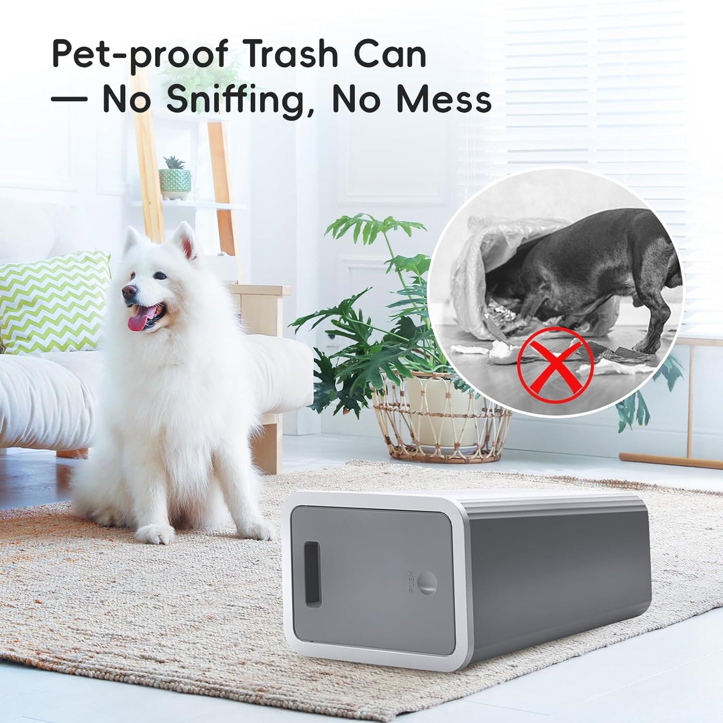 Small Trash Can, 3 Pack 4 Gallons Bathroom Garbage Can with Lid Press-Top, Small Waste Basket with Trash Bags, Slim Plastic Garbage Bin for Dorm, Office, Bedroom, Kitchen, Living Room （ Black ）