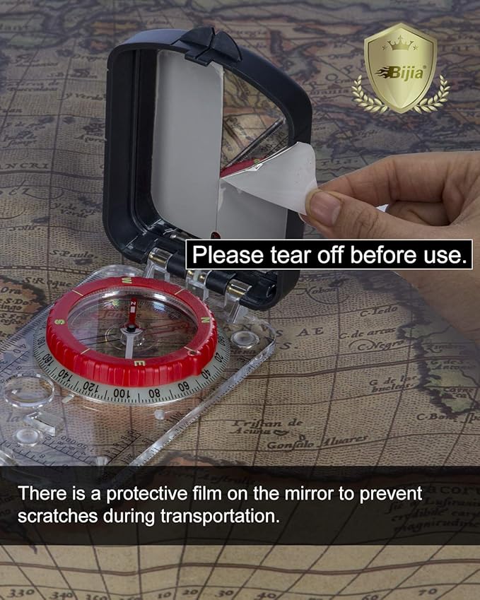 BIJIA Orienteering Map Compass -Sighting Mirror Compass - Image 3