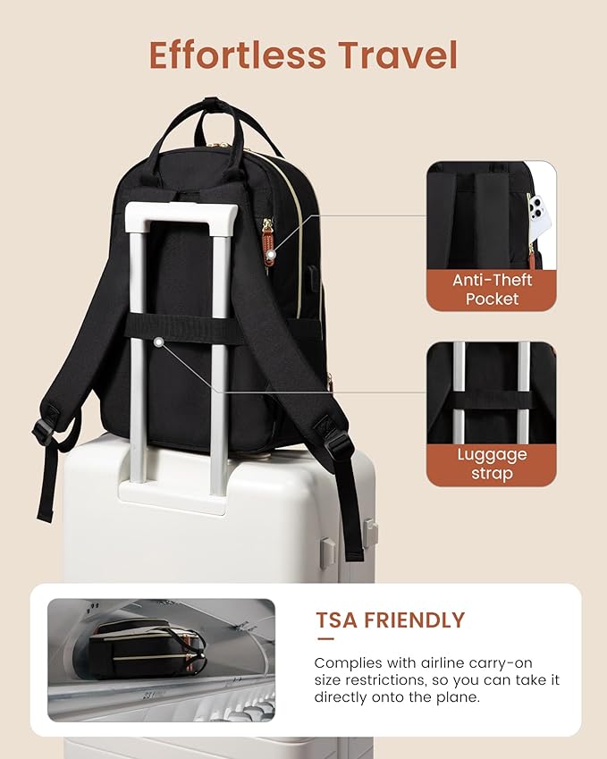 LOVEVOOK Backpack for Women, Laptop Backpack Women, Fits 17 Inch Laptop Bag - Image 6
